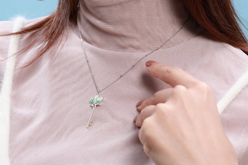 老朋友限定礼 - 榭寄生项链 (NLAJA1060N) - 项链 - 银 银色