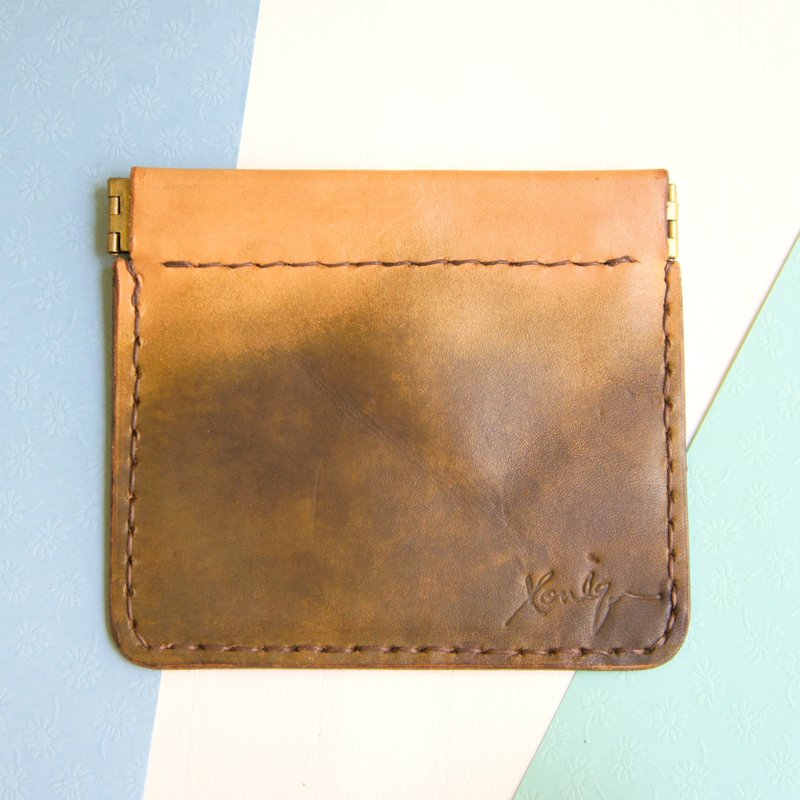 弹簧小零钱包 - 零钱包 - 真皮 绿色