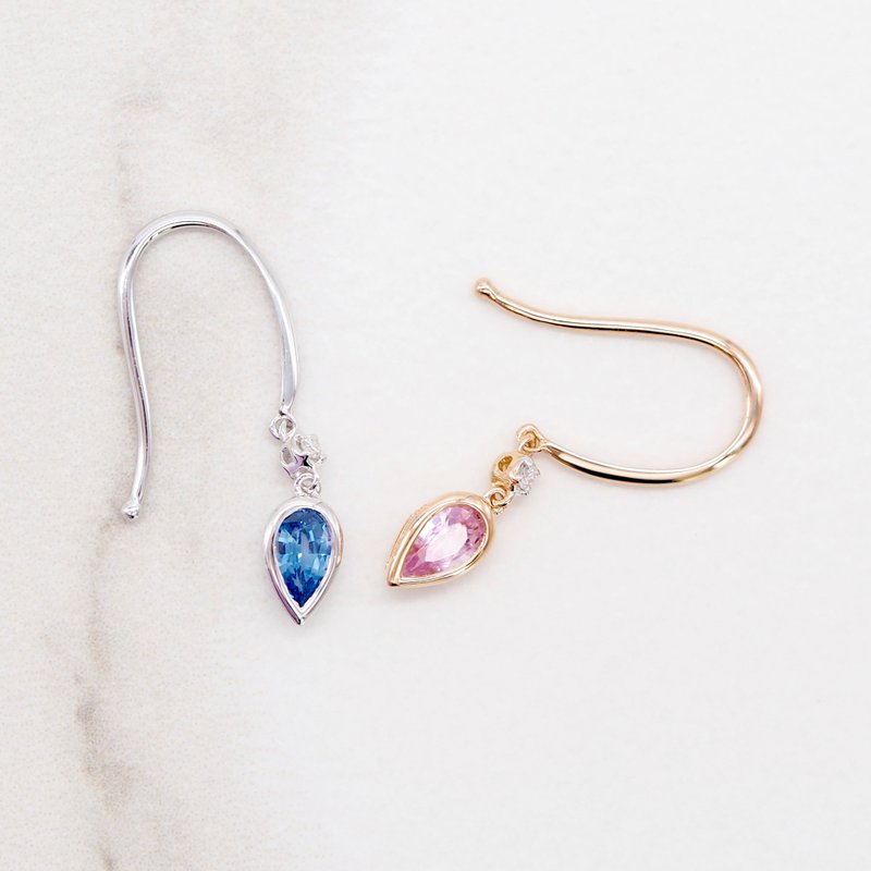 纯洁高雅 Agnes | 18K金钻石耳环 (可定制化) - 耳环/耳夹 - 钻石 多色