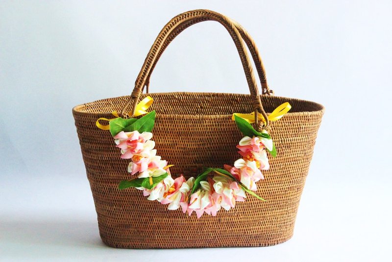 Bag Charm,P crocus,ribbon lei,bag accessories,corsage,ribbon - 吊饰 - 棉．麻 粉红色