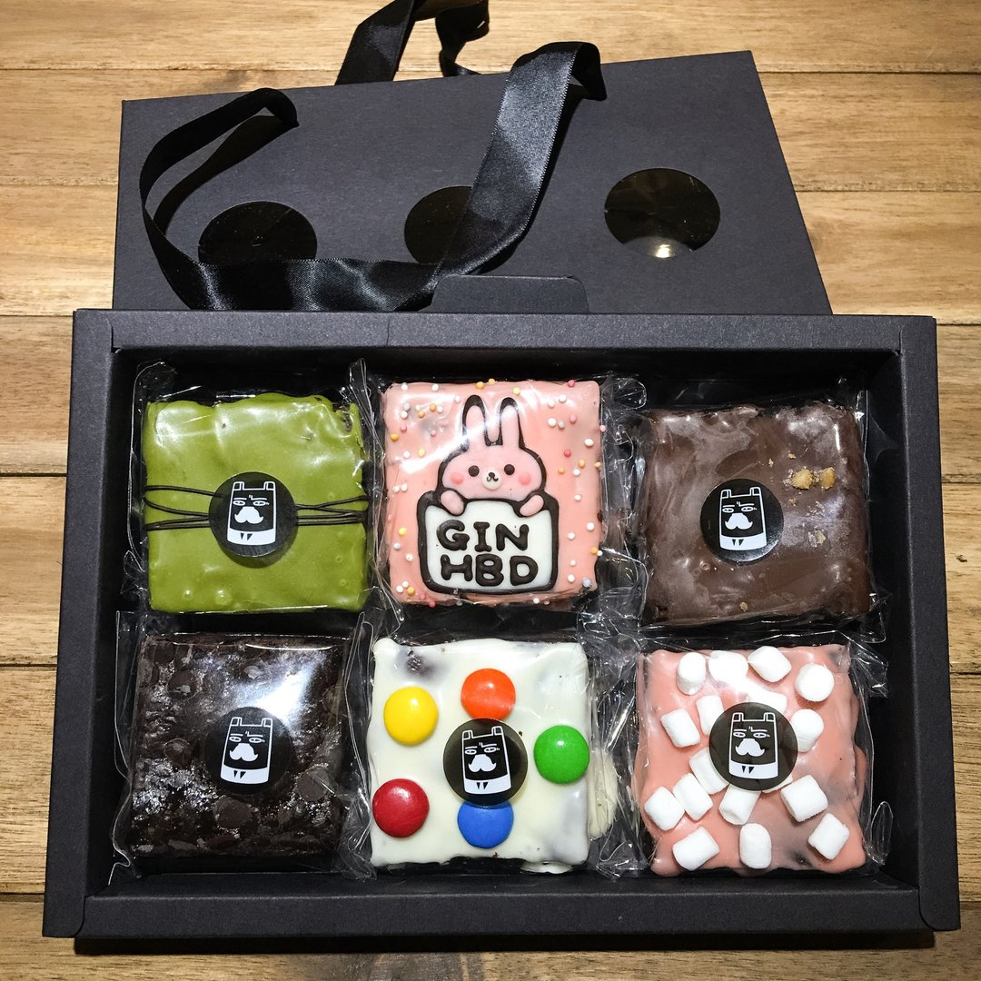 粉红兔宝贝礼盒-6块(兔宝立牌可定制) - 蛋糕/甜点 - 新鲜食材 多色