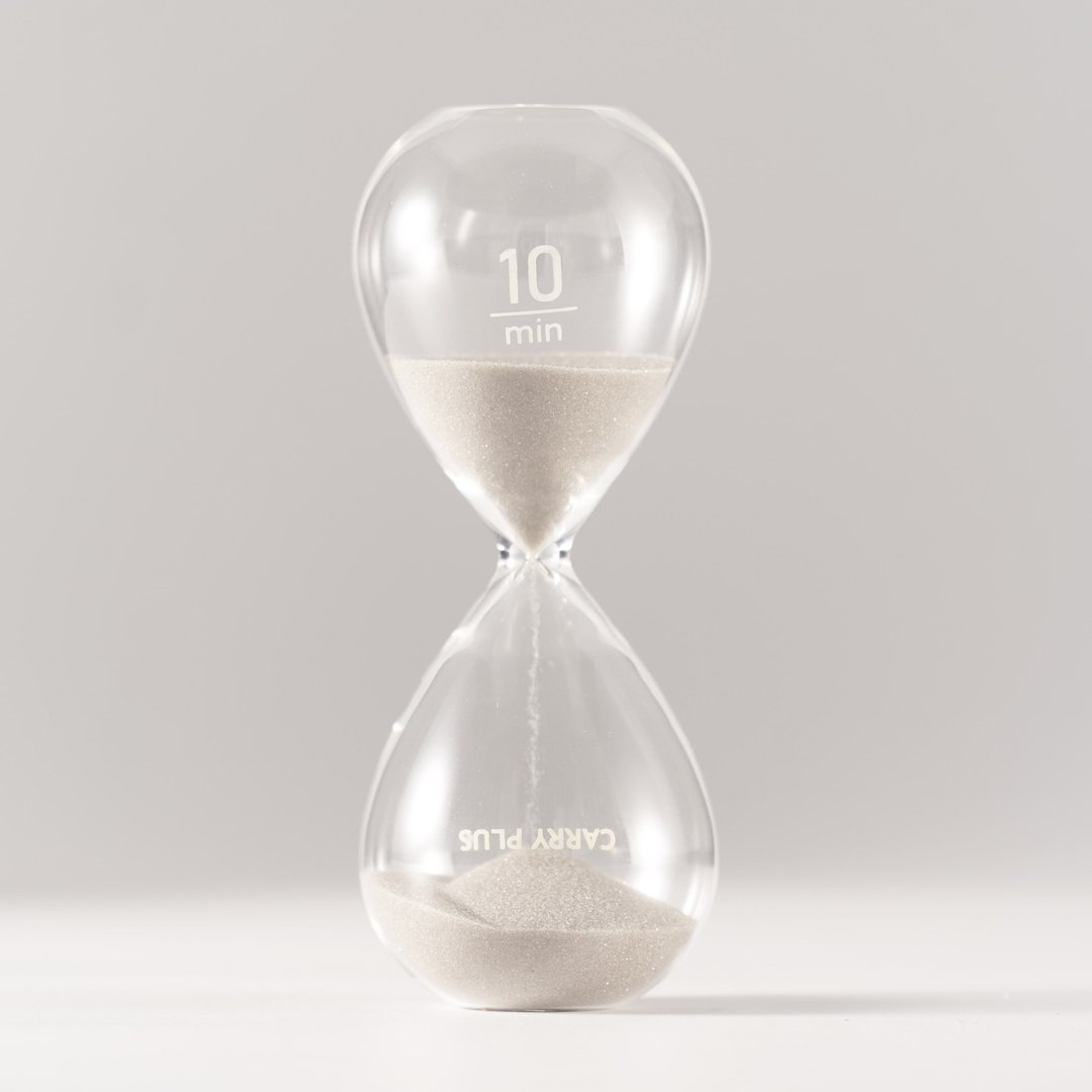CarryPlus 极简美学10分钟沙漏- 永恒灰 10mins Timer - 摆饰 - 玻璃 灰色