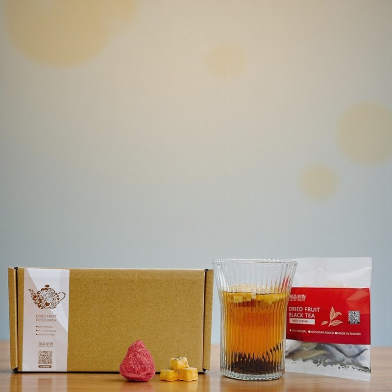 | 水果红茶10入 | 原叶红茶 | 无糖果干 |   2025圣诞贴无印纸盒 - 茶 - 新鲜食材 