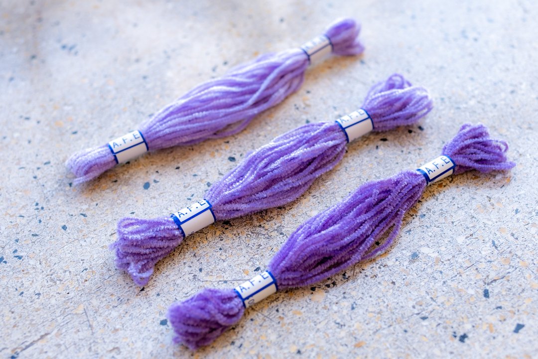Mole Embroidery thread 3 color set for lavender flower embroidery - 编织/刺绣/羊毛毡/裁缝 - 绣线 紫色