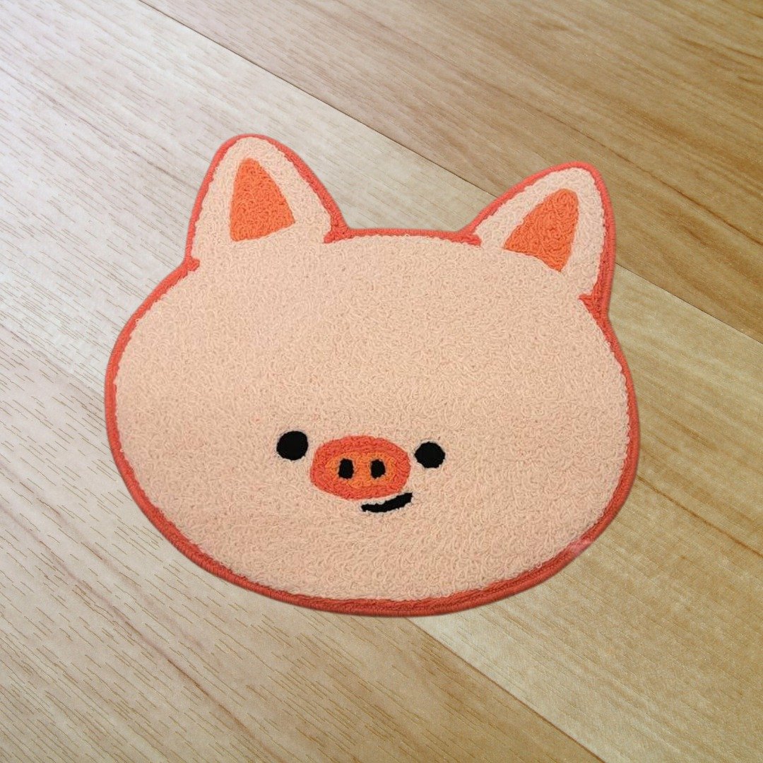 PIGPICK 小猪毛毛地毯 - 地垫/地毯 - 棉 粉红色