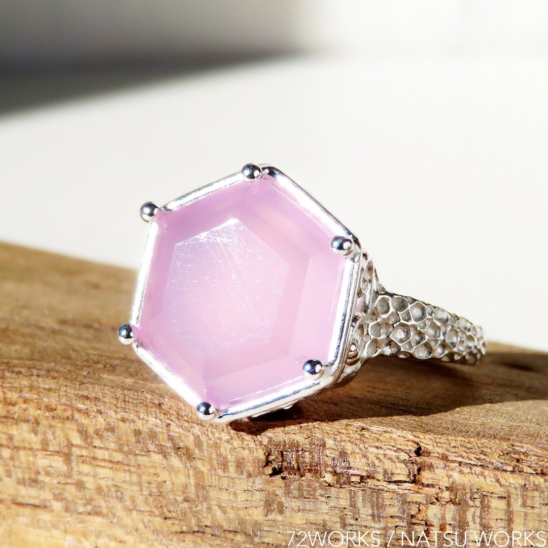 Lavender Pink Chalcedony Ring - 戒指 - 宝石 粉红色