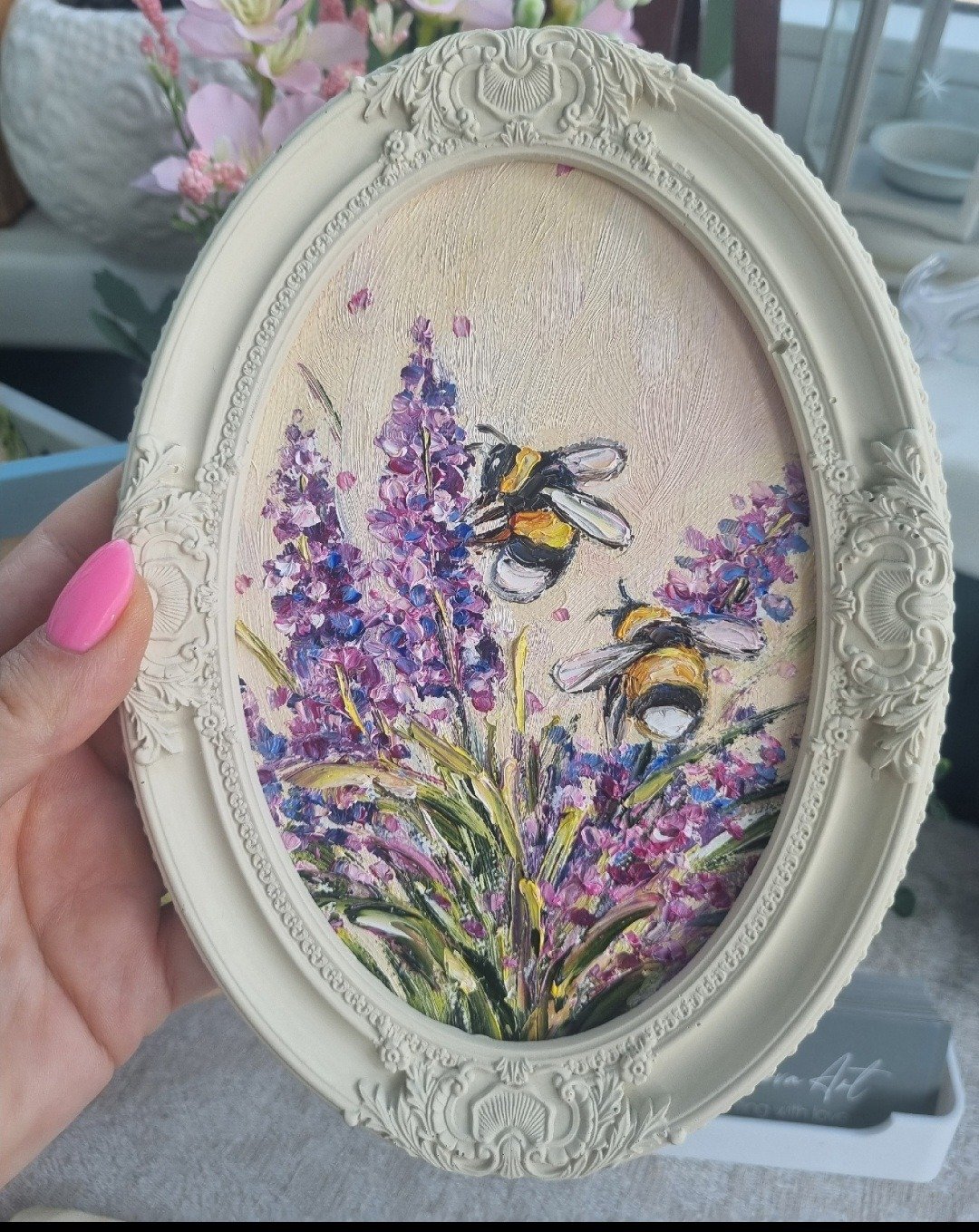 花卉油画 原创艺术作品 厚涂画 - 墙贴/壁贴 - 水泥 绿色