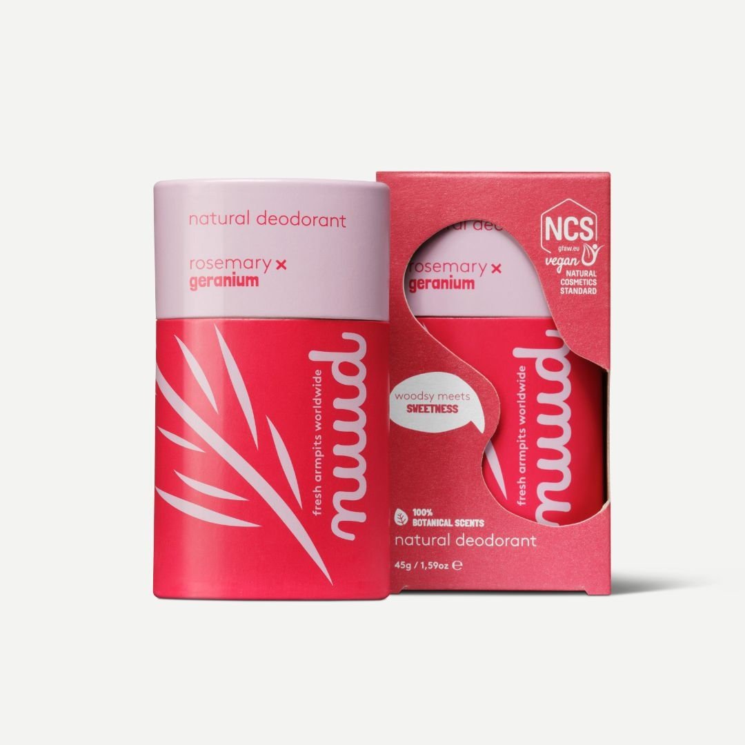Nuud Care 纸管装天然高效香体膏 – 迷迭香✕天竺葵味 - 香水/香膏 - 环保材料 红色