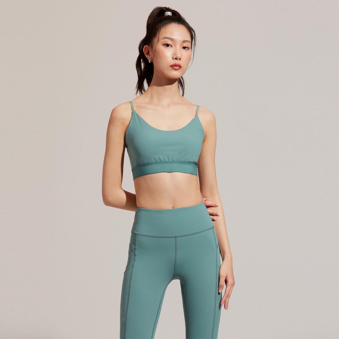 不可退换 /凉感细肩带魔力内衣(女)-山艾绿 - 女士内衣裤 - 尼龙 绿色