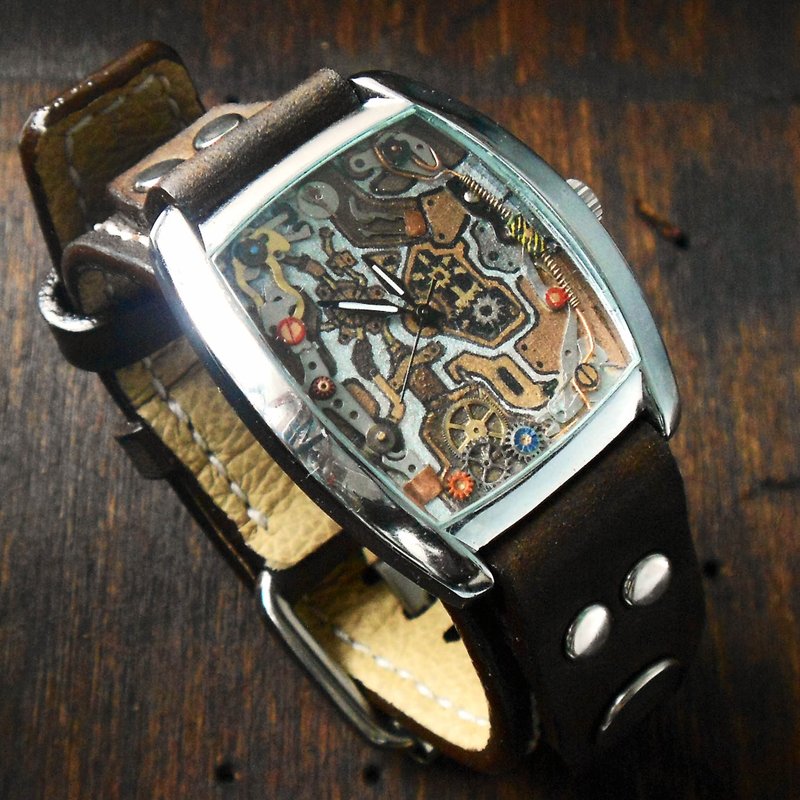 Machine 23 手工表 手工制作表面 手工表带 只得一只 - 男表/中性表 - 其他金属 咖啡色