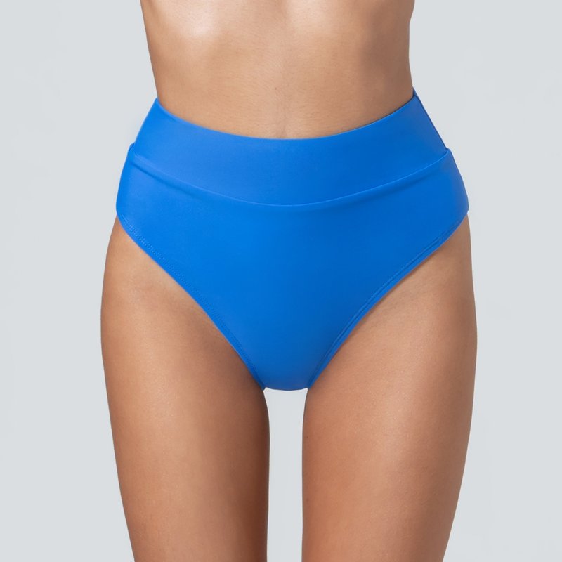 宫蓝色高叉比基尼泳裤 - 女装泳衣/比基尼 - 其他材质 