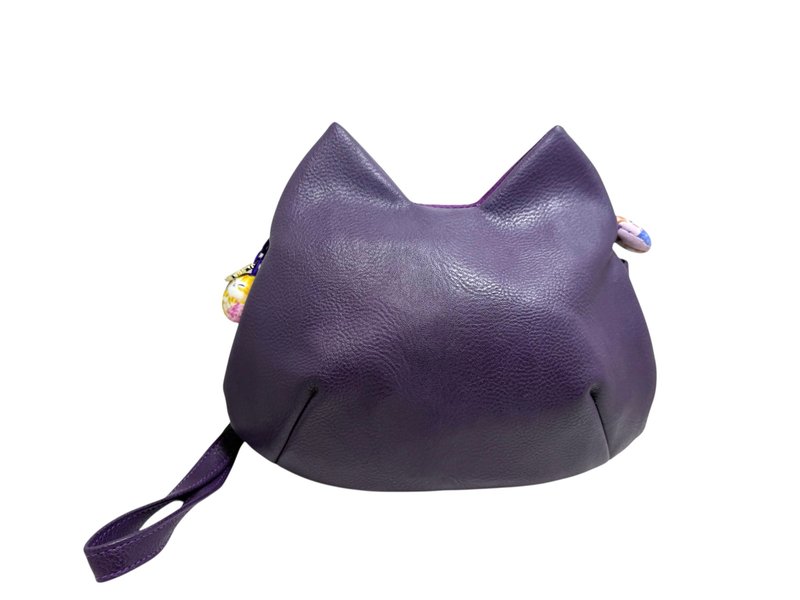 就爱猫-猫咪造型手拿侧背包 - 侧背包/斜挎包 - 人造皮革 