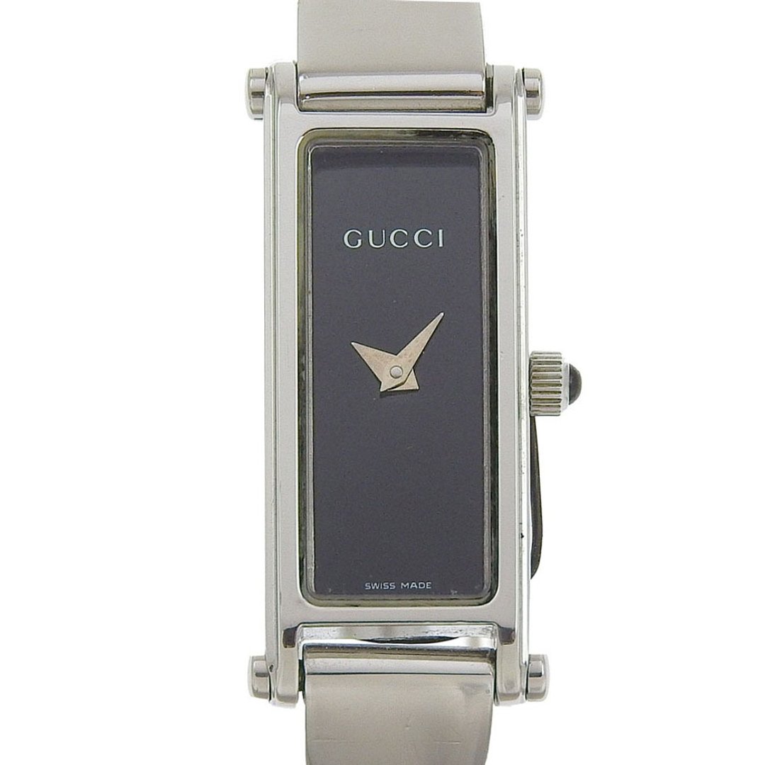 【日本直送】GUCCI 1500L 不锈钢 石英 指针式 黑面女表【二手】 - 女表 - 不锈钢 银色