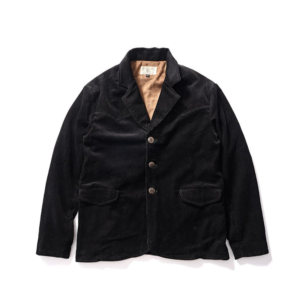 Western Corduroy Jacket - 黑色 Black - 男装外套 - 棉 