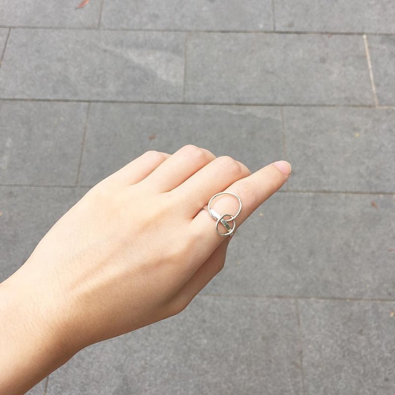 Geometry 气泡 925纯银 手工戒指 - 戒指 - 其他金属 银色