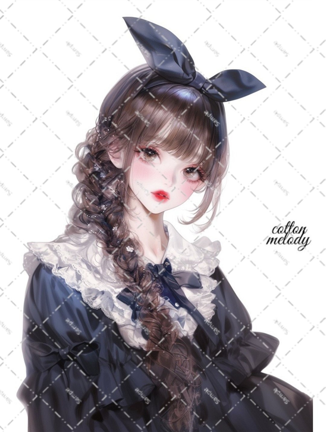 original sticker no.8034 人物贴纸 原创贴纸 人物贴纸 女孩贴纸 原创人物贴纸 - 贴纸 - 纸 