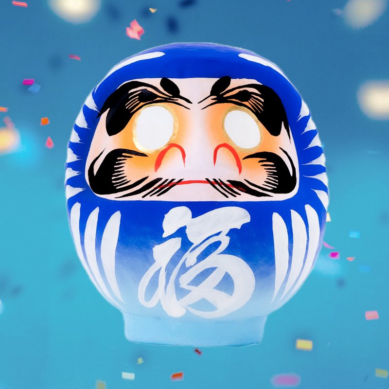 大门屋达磨 | 渐变色达磨 - 蓝 - 摆饰 - 纸 蓝色