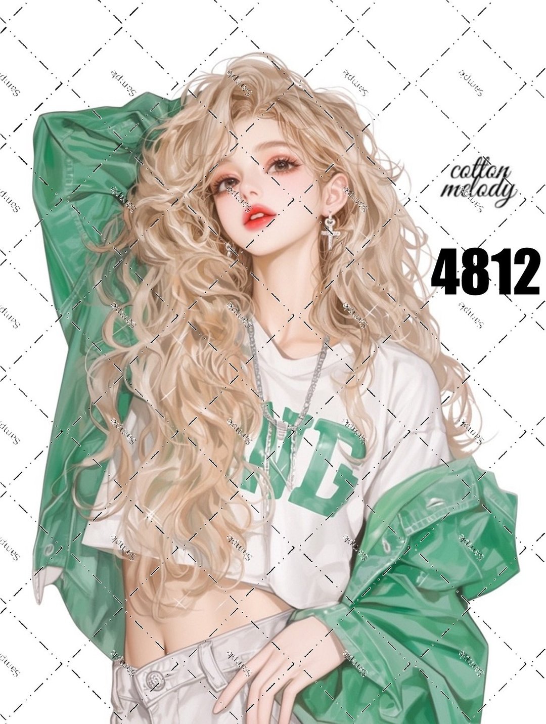 original sticker no.4812 人物贴纸 原创贴纸 原创人物贴纸 装饰贴纸 cotton melody - 贴纸 - 纸 