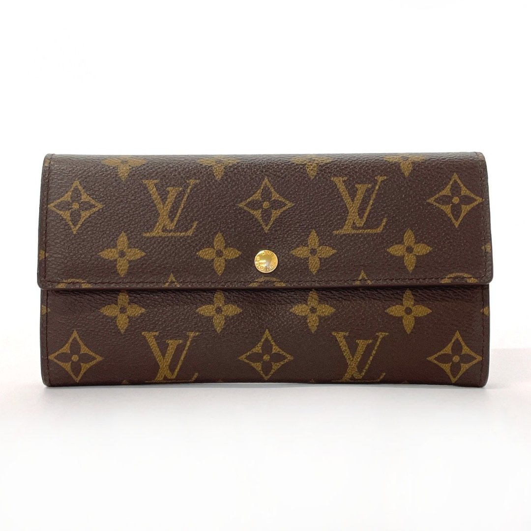 【日本直送 二手美品】LOUIS VUITTON 路易威登 长夹 M61734 PORTEFEUILLE SARAH Monogram 帆布 棕色 - 皮夹/钱包 - 其他材质 咖啡色