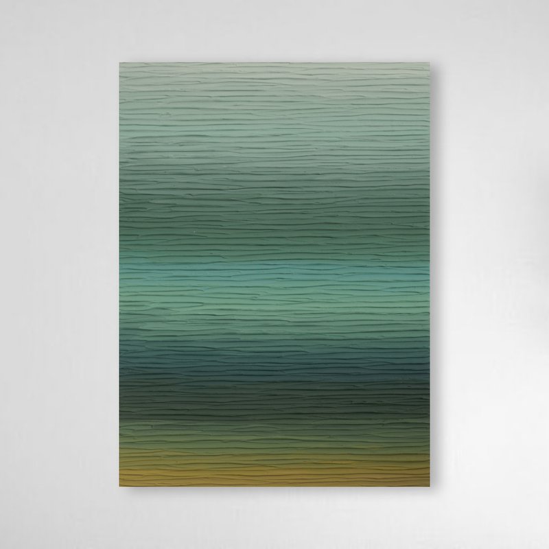 绘画 抽象艺术 渐变 绿色 黄色 风景 北欧 - 海报/装饰画/版画 - 压克力 绿色