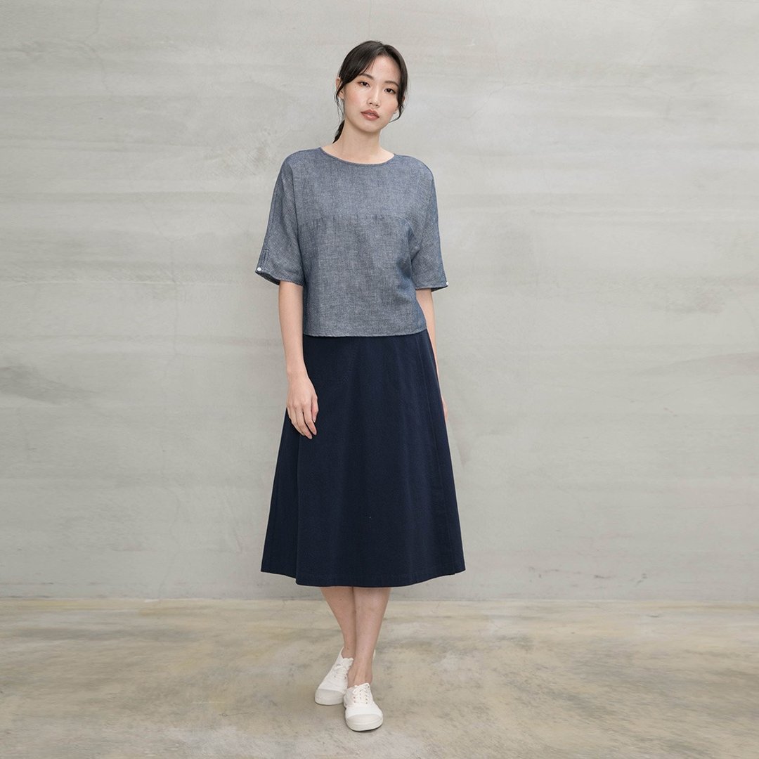 闲适自在口袋裙 Peace Of Mind Pocket Skirt - 裙子 - 棉 多色