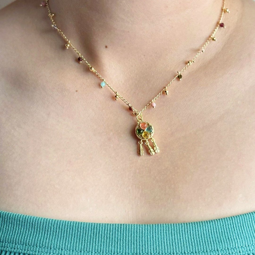 Summer Flowers Necklace - 项链 - 铜/黄铜 金色