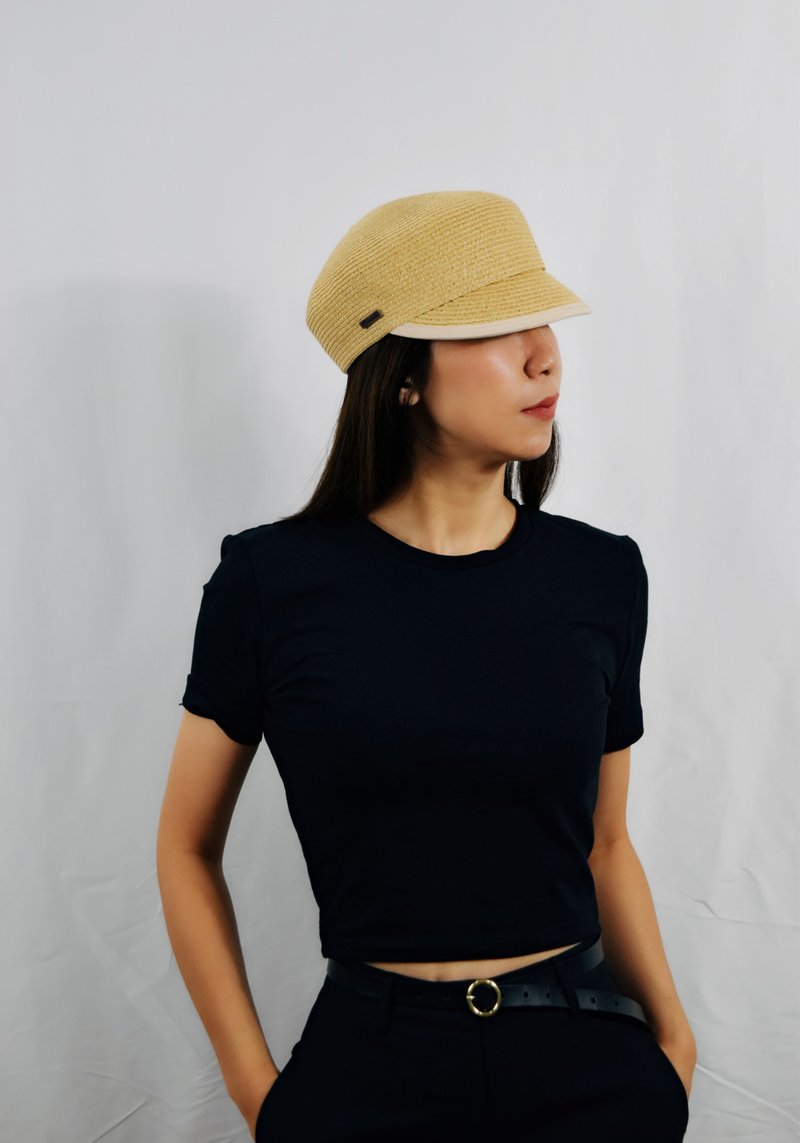 美式编织报童帽-自然色 - 帽子 - 纸 卡其色