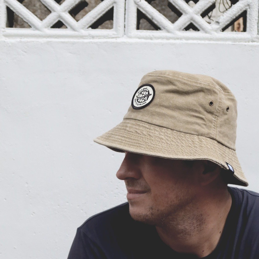 全球探险 浅咖啡色复古渔夫帽 Global Explorer BURA Vintage Hat - 帽子 - 棉 卡其色