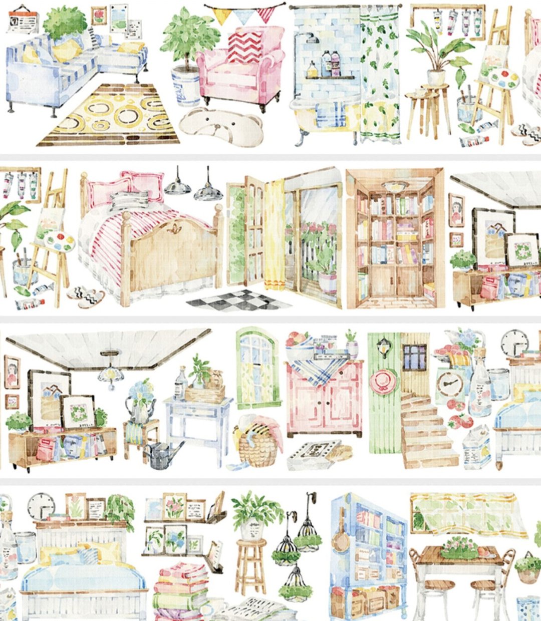 室內家具 かぐ 生活造景 PET 纸胶带 - 纸胶带 - 塑料 多色