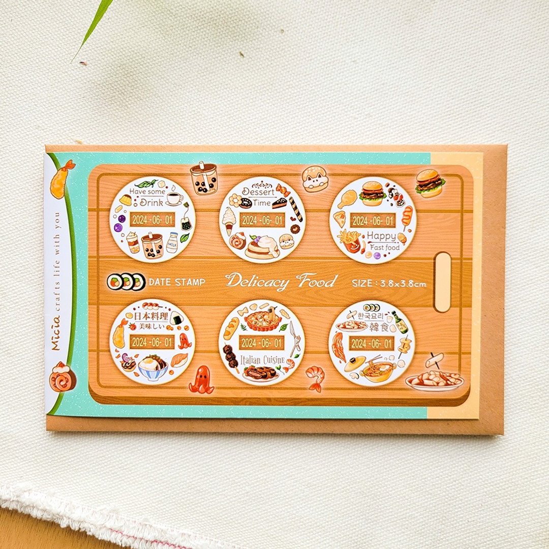 替换式日附日期替换款 - 美食料理 DATE-C05 - 印章/印台 - 塑料 