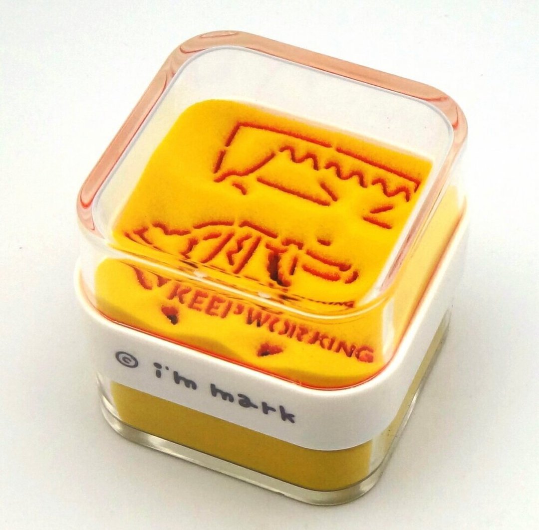 沙漏纸镇(方形)_Keep working我是马克 - 摆饰 - 压克力 