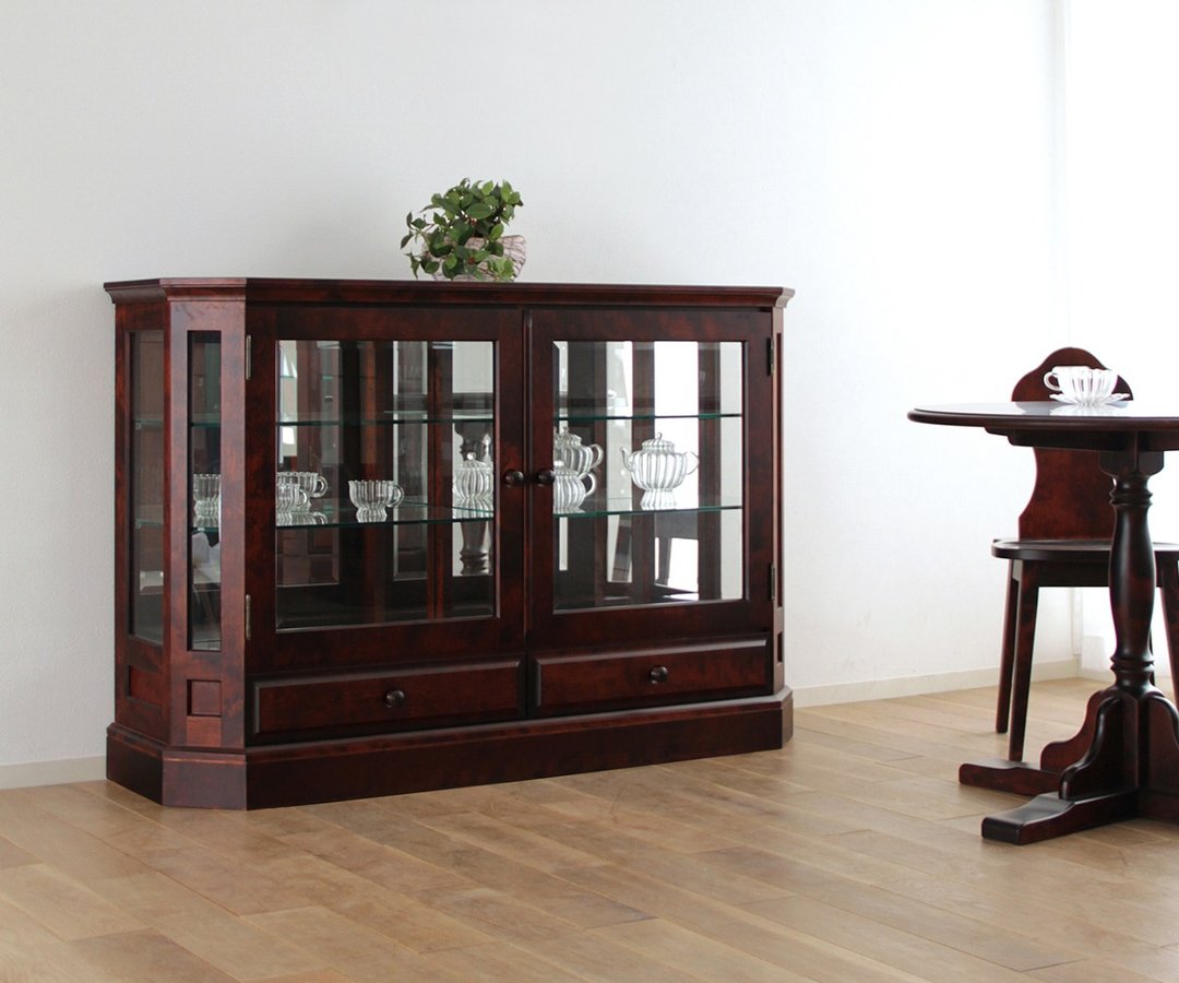旭川家具 Create Furniture HOKKAI 北海 边柜135 - 衣柜/鞋柜 - 木头 咖啡色