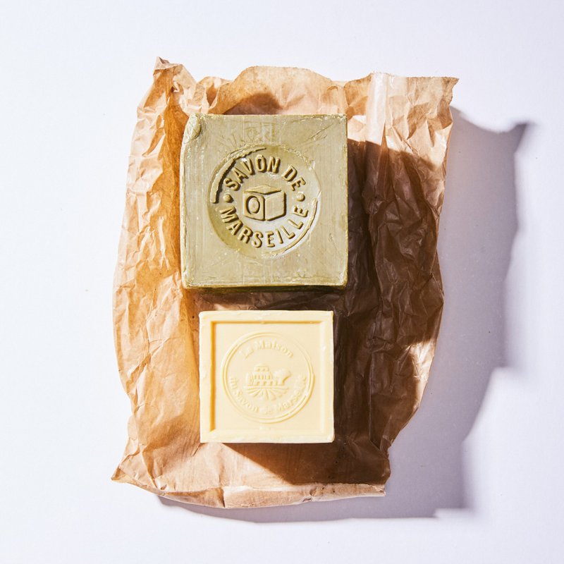 法国马赛皂之家正统经典72%橄榄油马赛皂100g/300g/600g - 肥皂/手工皂 - 其他材质 绿色