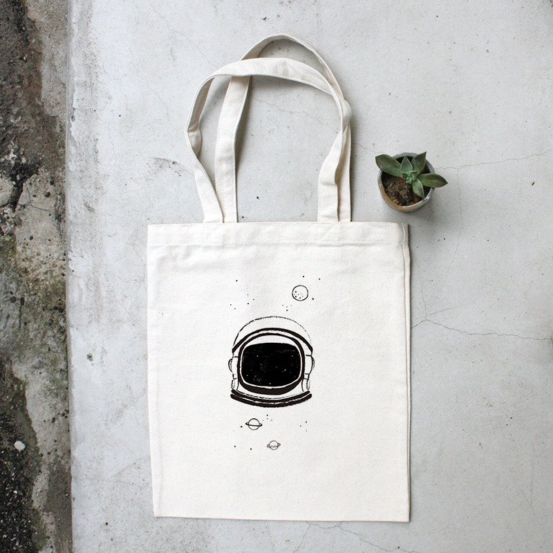 Astronaut | 直式帆布袋 - 侧背包/斜挎包 - 棉．麻 
