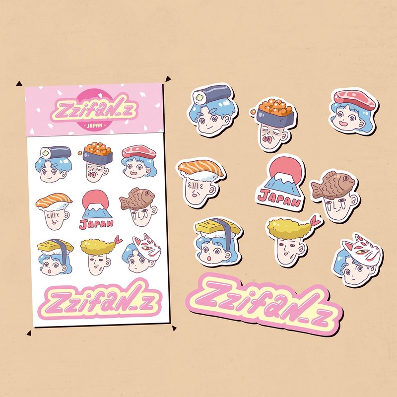 ლ Zzifan_z 日 本 贴 纸 组 ლ - 贴纸 - 纸 