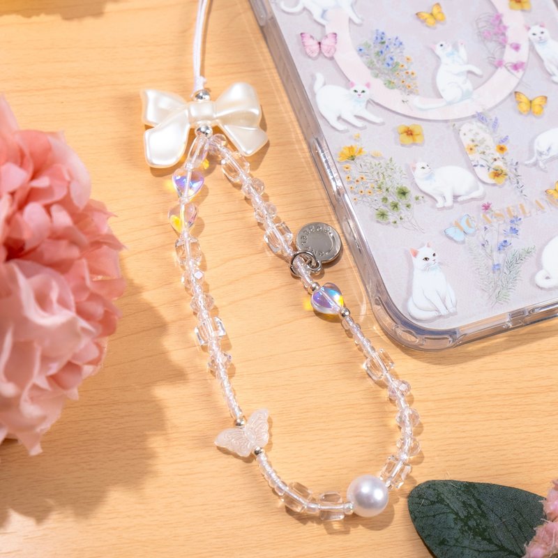 Butterfly Whisper Phone Charm - 挂绳/吊绳 - 其他材质 紫色
