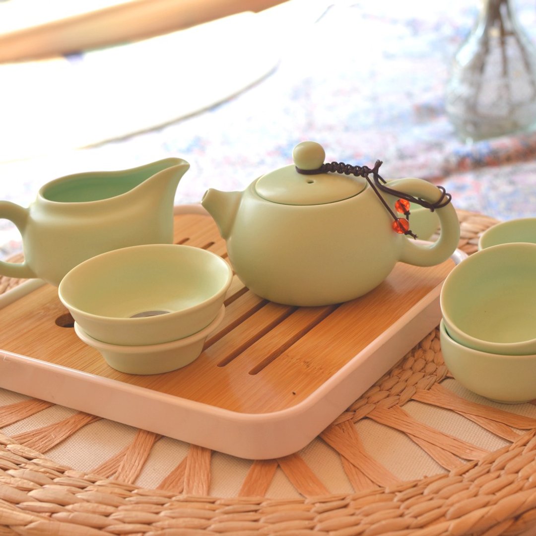 SADOMAIN 仙德曼-定窑茶具套装旅用12件组 - 茶具/茶杯 - 其他材质 绿色