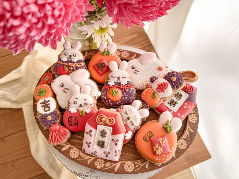 春花兔兔收涎糖霜饼干 - 手工饼干 - 新鲜食材 