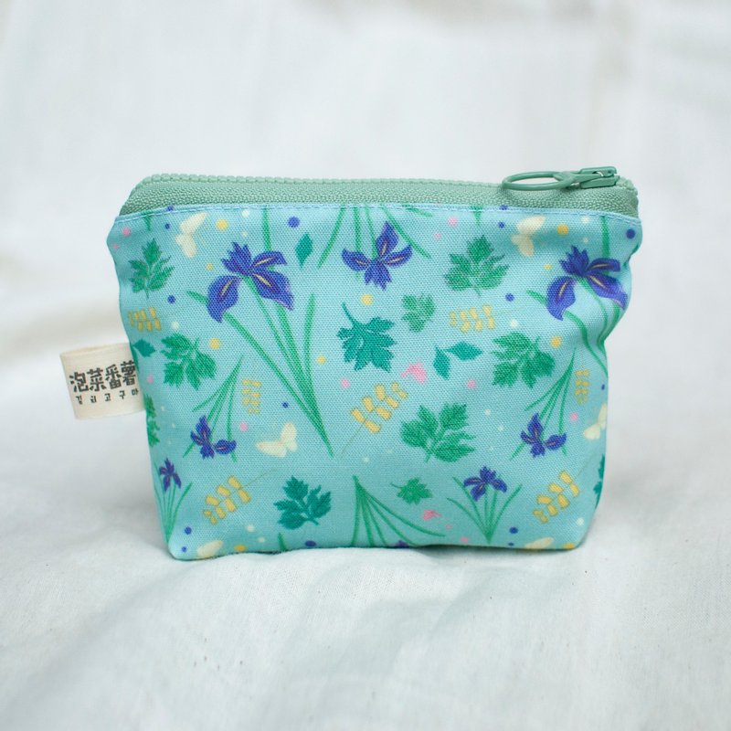 【万用拉链袋_小】零钱包_小物包_菖蒲与艾草 - 零钱包 - 聚酯纤维 绿色