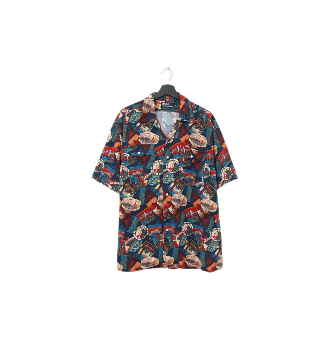 Back to Green-经典短袖衬衫 POLO 度假 fs-02//vintage shirt - 男装衬衫 - 其他人造纤维 