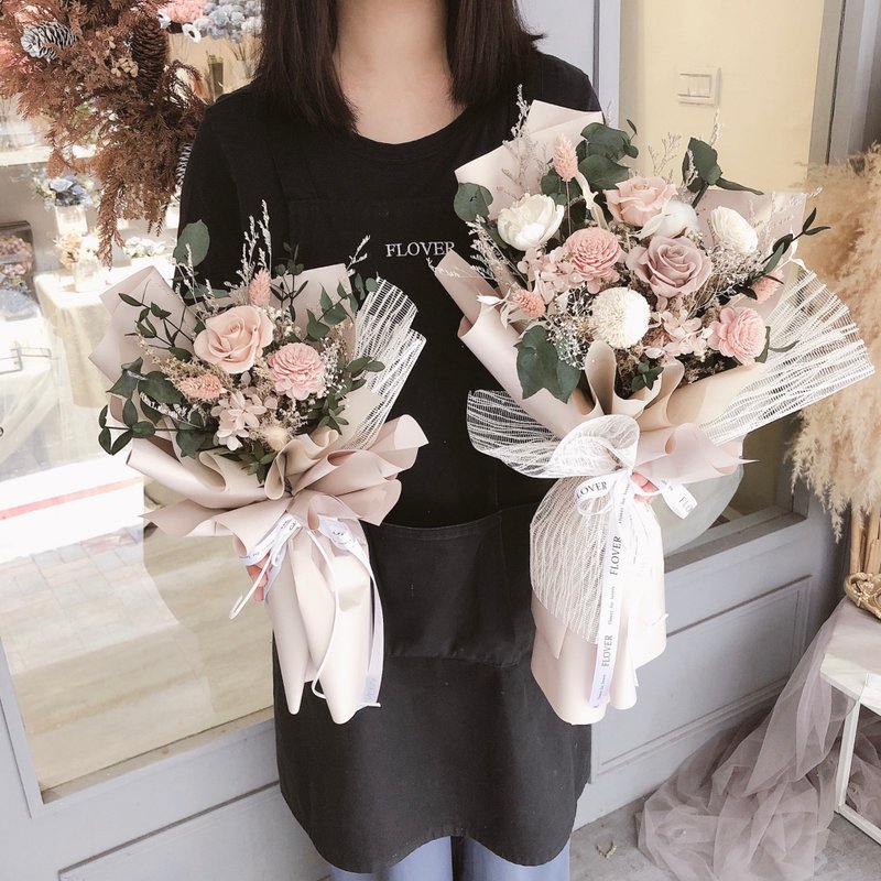 伯爵奶茶系列 永生花束 - 摆饰 - 植物．花 