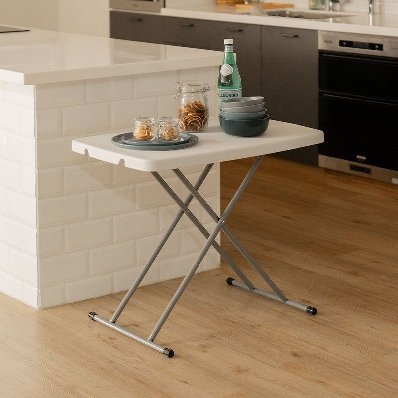 【ikloo】简易可调式升降桌折叠桌 三段调整 室内外两用 工作桌 - 其他家具 - 塑料 白色