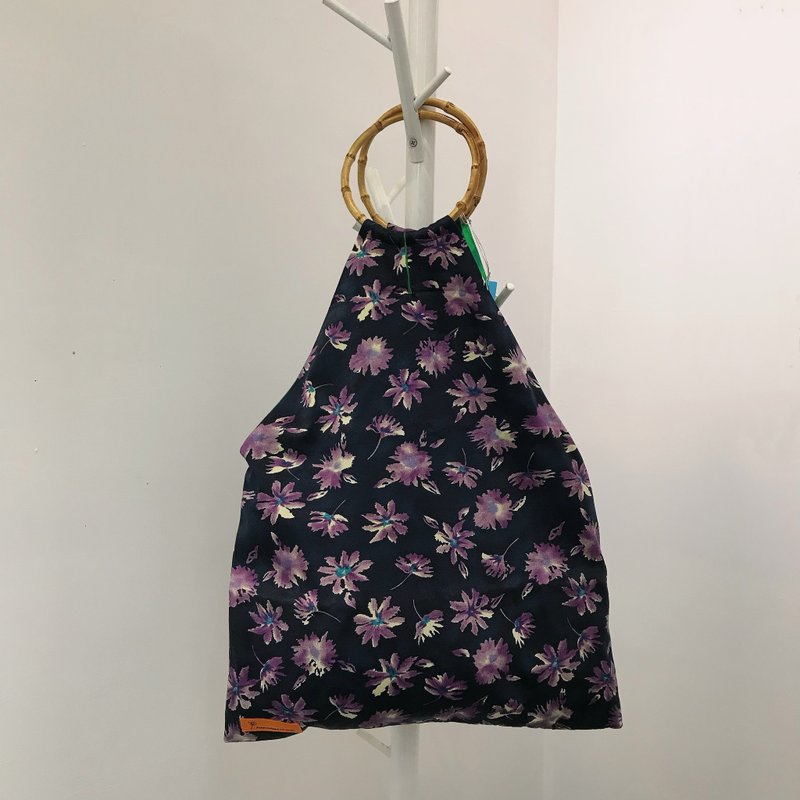 手提百变包 万用/外出/环保 台湾手工包袋 紫魅晨光 - 手提包/手提袋 - 棉．麻 