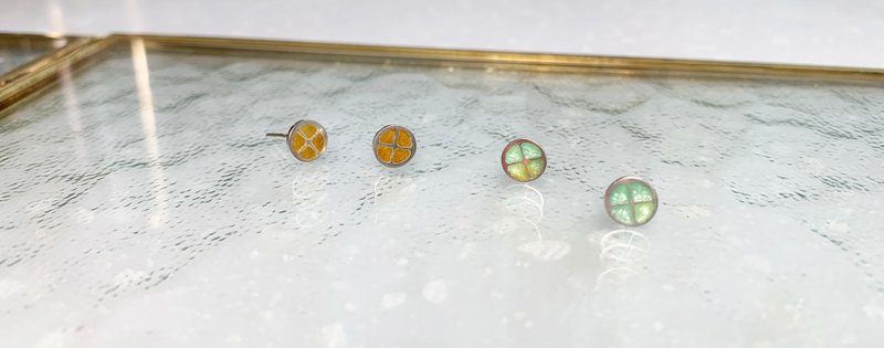 接单订制 水果切片珐琅耳环-一对 - 耳环/耳夹 - 珐琅 多色