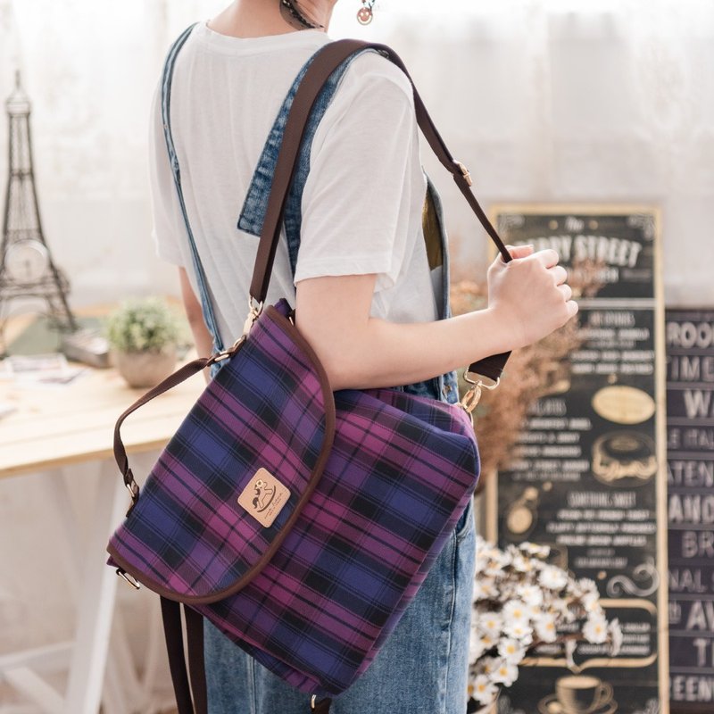 【花多酚-三用包】肩背/后背/手提多功能防水后背包 - 后背包/双肩包 - 防水材质 