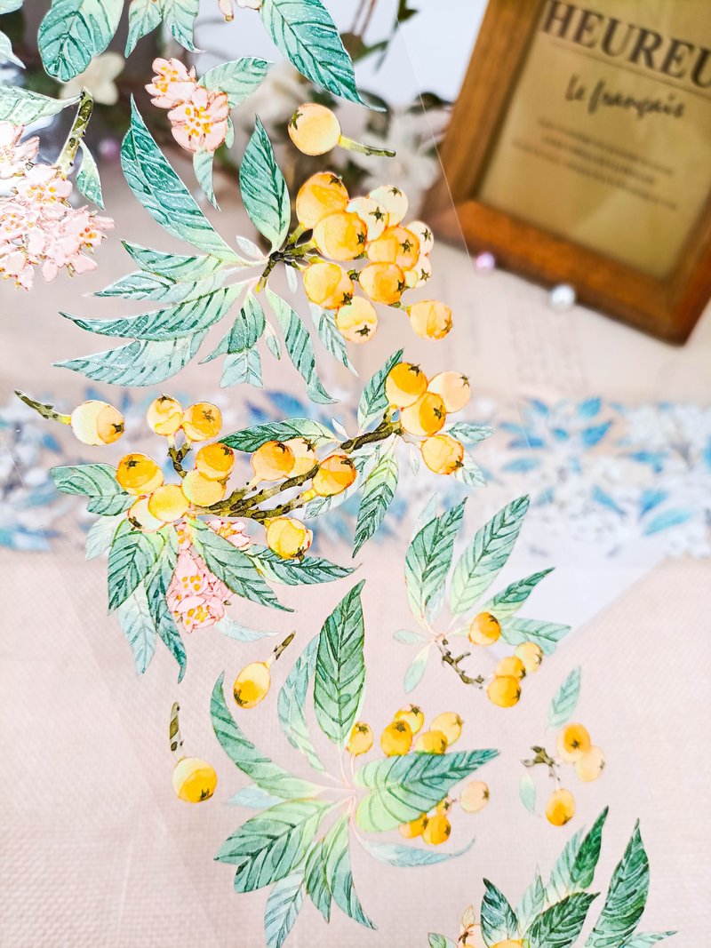 9K1029_枇杷果 / 裝飾膠帶 - 纸胶带 - 塑料 多色