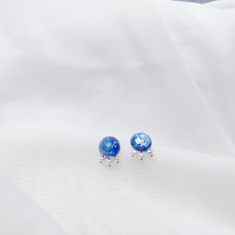 眼里的小宇宙耳环   SL328 - 耳环/耳夹 - 其他材质 蓝色