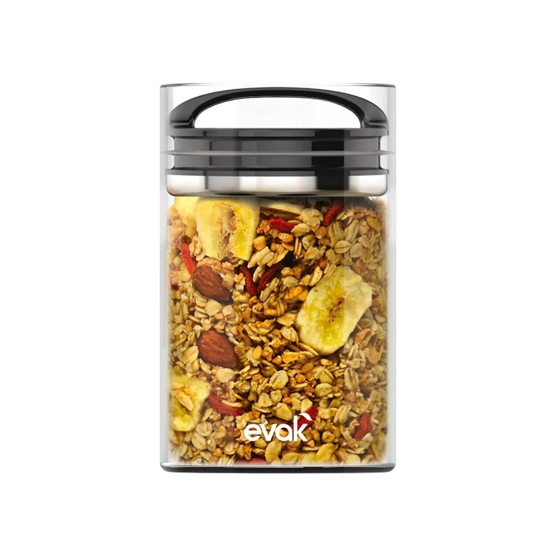 EVAK 密封储物罐 Compact 系列/玻璃/亮面把手 (2号) - 700ml - 收纳用品 - 玻璃 透明