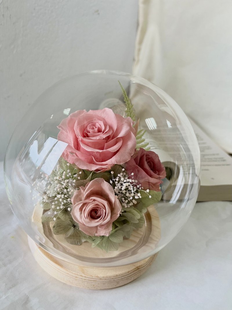 森林系永生花泡泡球_贰伍花坊 - 干燥花/捧花 - 玻璃 