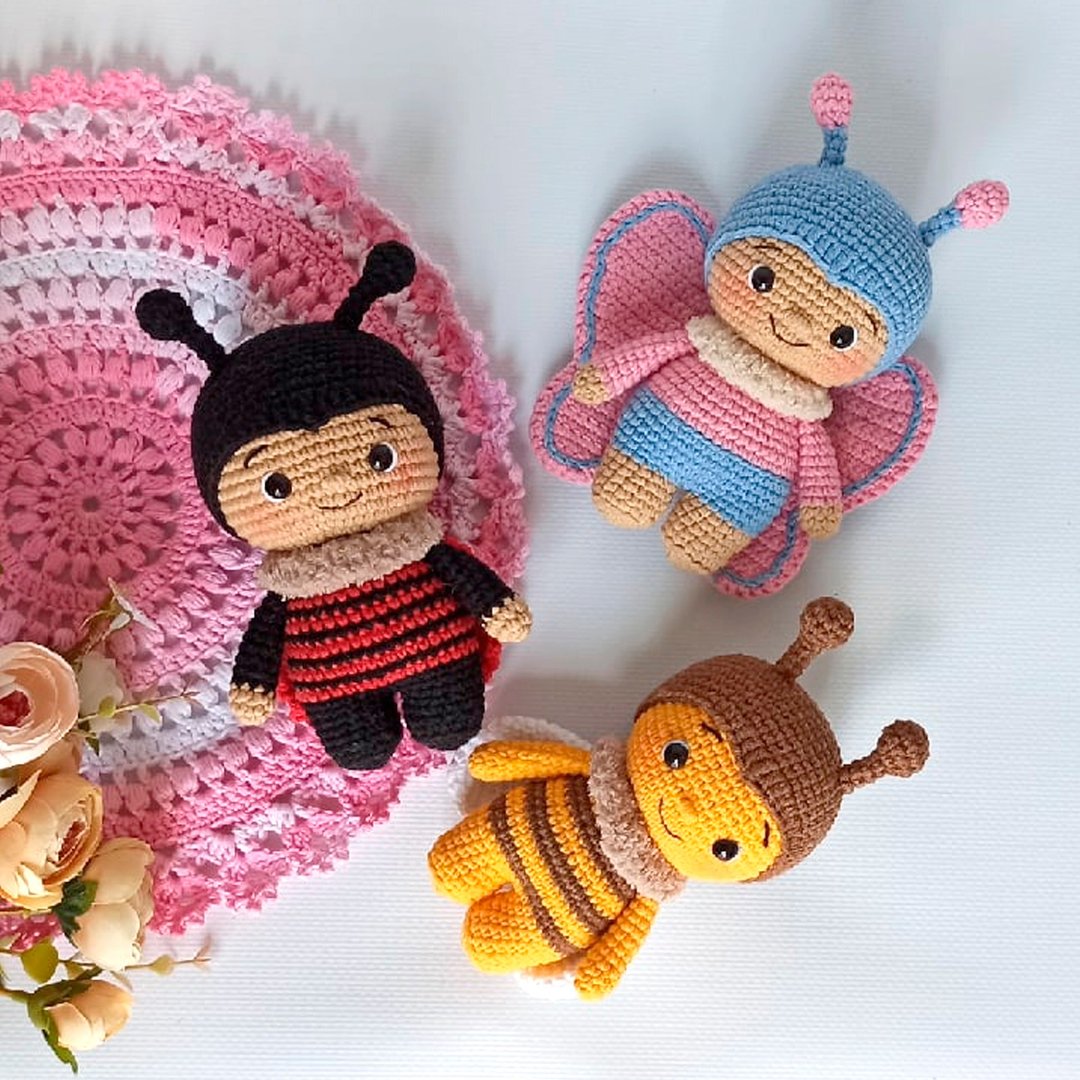 Cute toys for kids.Ladybug, Beeand butterfly - 玩具/玩偶 - 棉．麻 